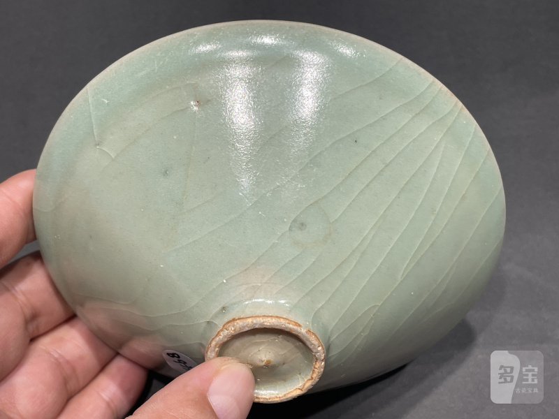 明 龙泉粉青釉斗笠盏 - 图5